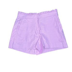 J Crew Women's Flat Front High Rise Ruffle Dress Short Purple Size 0